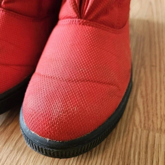 Olang Quilted Padded Winter Snow Ankle Boots Cherry  Red Size 39. - Picture 11 of 14